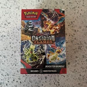 Sealed, never opened Pokemon Scarlet & Violet Obsidian Flames booster bundle